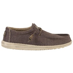 Hey Dude Shoes WALLY LINEN CHOCOLATE