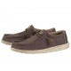 Hey Dude Shoes WALLY LINEN CHOCOLATE